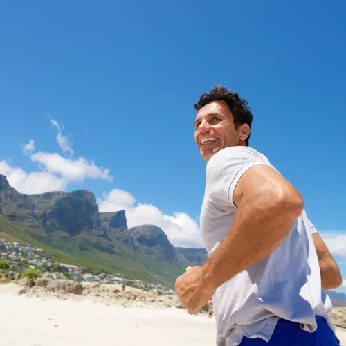 Healthy, fit & confident man - uses muejaza the ayurvedic wellness supplement.