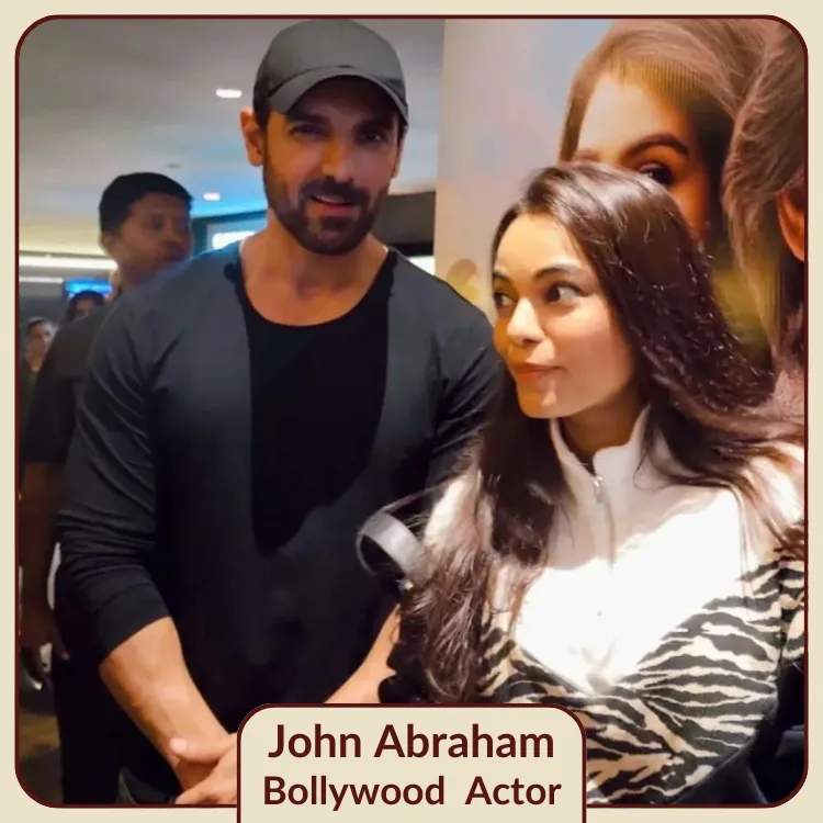 Kyrah Khan with Jhon Abraham