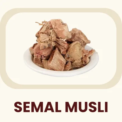 The nutritive root of the Silk Cotton tree, valued for its cooling and restorative nature. Primary Benefit: Helps support endurance and physical stamina.