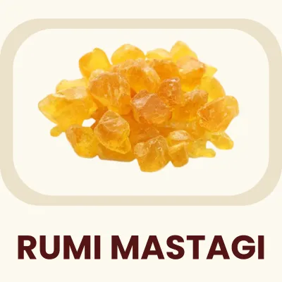An aromatic resin, also known as Mastic Gum, with a long history in traditional trade. Primary Benefit: Traditionally treasured for supporting healthy digestive function.